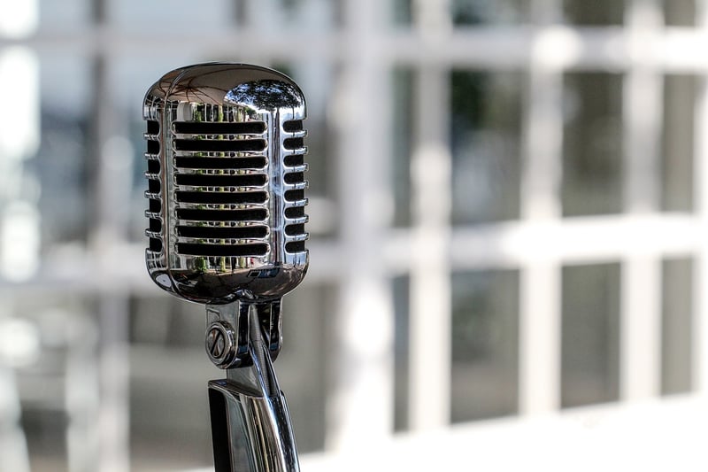 Microphone on stage